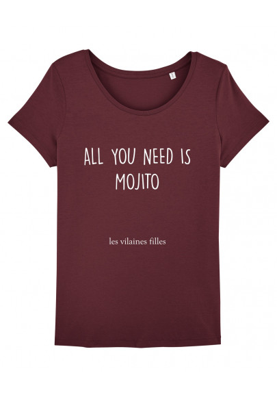 Tee-shirt col rond All you need is Mojito bio