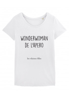 Tee-shirt col rond wonderwoman bio