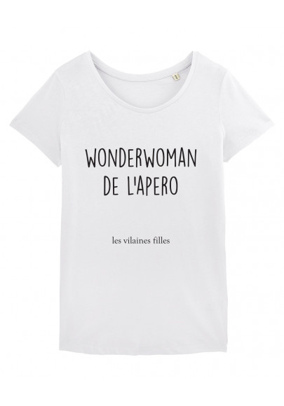 Tee-shirt col rond wonderwoman bio