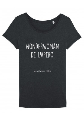 Tee-shirt col rond wonderwoman bio
