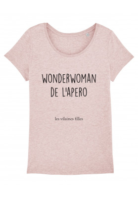 Tee-shirt col rond wonderwoman bio