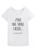 Tee-shirt col rond J'suis une vraie cassos bio