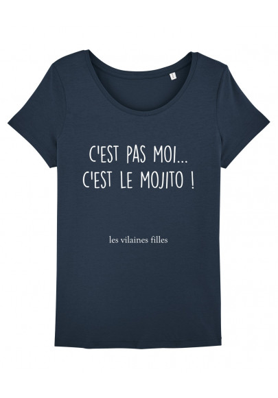 Tee-shirt col rond c'est pas moi c'est le mojito bio