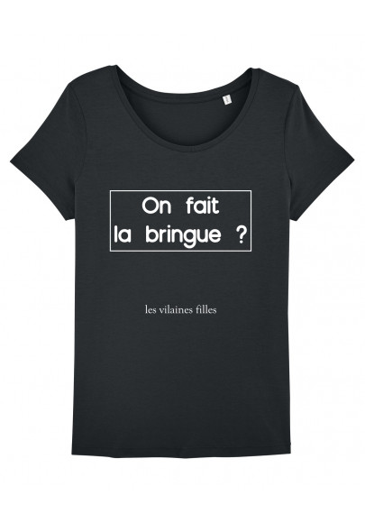 Tee-shirt col rond On fait la bringue bio