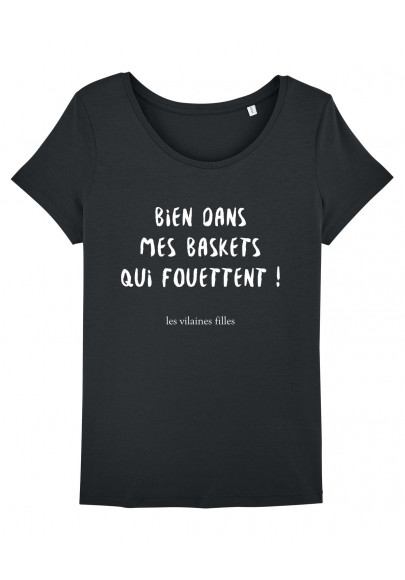 Tee-shirt col rond Bien dans mes baskets bio