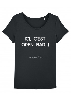 Tee-shirt col rond Open bar bio