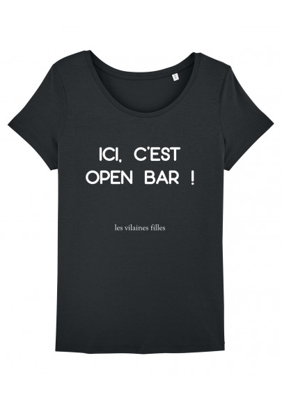 Tee-shirt col rond Open bar bio