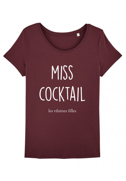 Tee-shirt col rond Miss cocktail bio