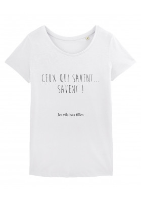 Tee-shirt col rond Ceux qui savent, savent bio