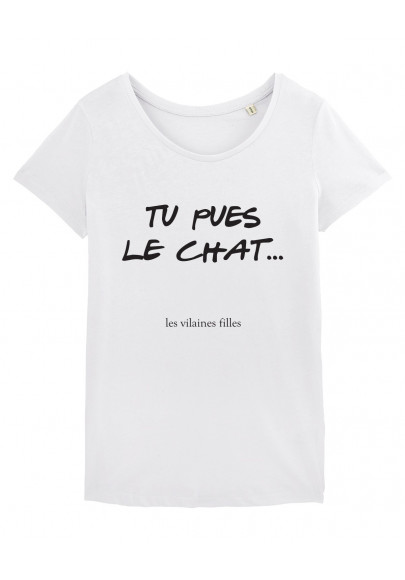 Tee-shirt col rond Tu pues le chat bio