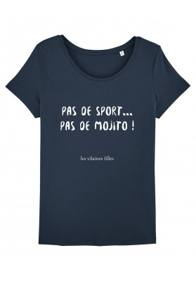 Tee-shirt col rond Pas de sport, pas de mojito bio