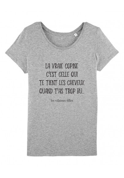 Tee-shirt col rond La vraie copine bio