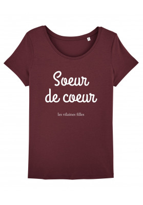 Tee-shirt col rond Soeur de coeur bio