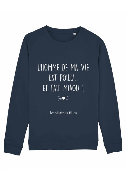 Sweat col rond L'homme de ma vie bio