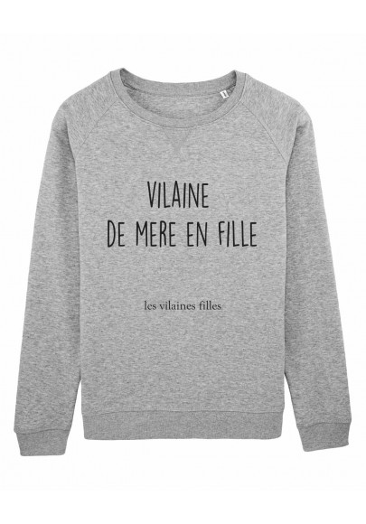 Sweat col rond Vilaine de mère en fille bio