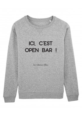 Sweat col rond Open bar bio