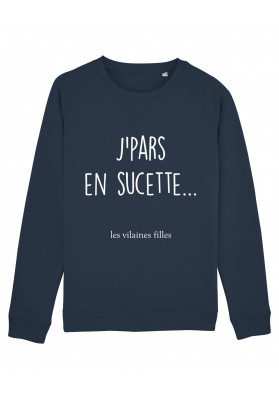 Sweat col rond J'pars en sucette bio