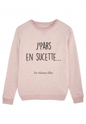 Sweat col rond J'pars en sucette bio