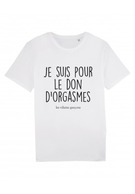 Tee-shirt homme Don d'orgasme bio