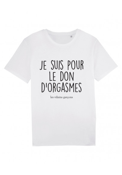 Tee-shirt homme Don d'orgasme bio