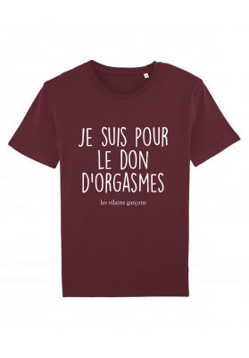 Tee-shirt homme Don d'orgasme bio