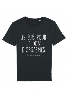 Tee-shirt homme Don d'orgasme bio