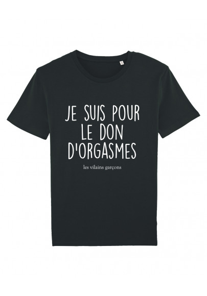 Tee-shirt homme Don d'orgasme bio