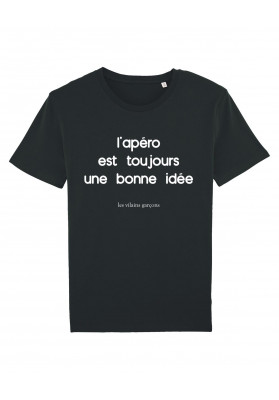 Tee-shirt homme  L'apero est toujours une bonne idee bio