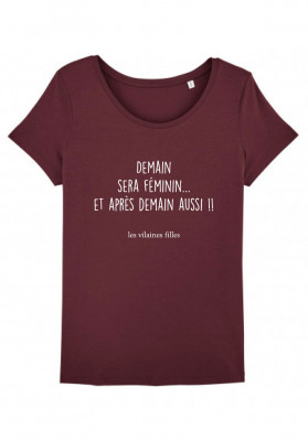 Tee-shirt col rond Demain sera féminin bio