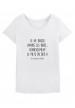 Tee-shirt col rond Je ne baisse jamais les bras bio