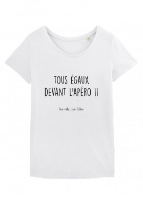 Tee-shirt col rond Tous égaux devant l'apéro bio