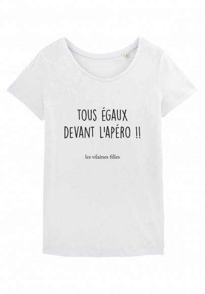 Tee-shirt col rond Tous égaux devant l'apéro bio