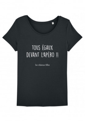 Tee-shirt col rond Tous égaux devant l'apéro bio
