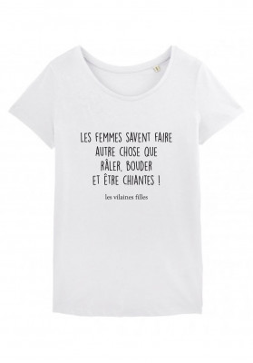 Tee-shirt col rond Les femmes savent faire autre chose que raler, bouder et être chiantes bio