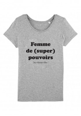 Tee-shirt col rond Femme de super pouvoirs bio