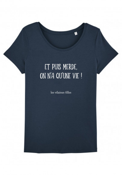 Tee-shirt col rond Et puis merde bio