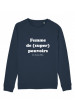Sweat col rond Femme de super pouvoirs bio