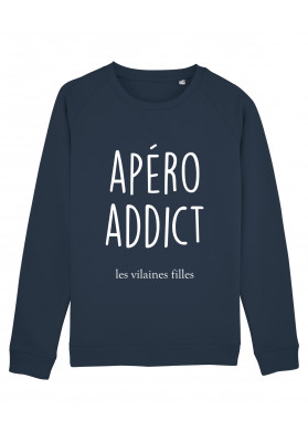 Sweat Apero addict bio marque les vilaines filles