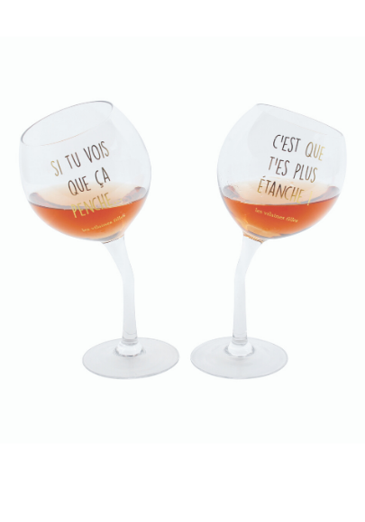 Coffret de 2 verres penchés