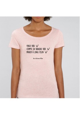 Tee-shirt Frigo vide, compte en banque vide marque les vilaines filles