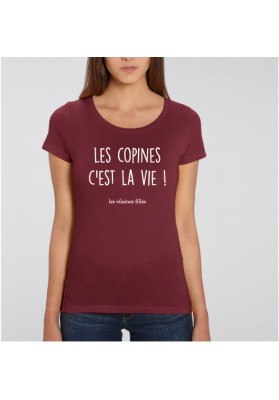 Tee-shirt  Les copines c'est la vie bio marque les vilaines filles