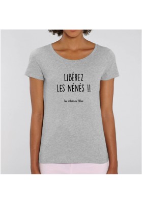 Tee-shirt  Libérez les Nénés bio marque les vilaines filles