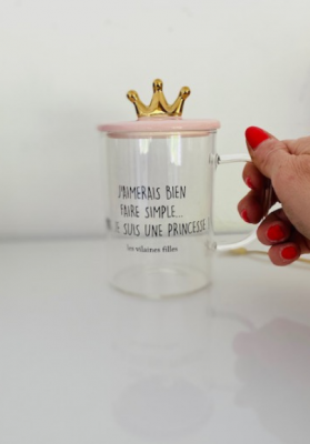 Mug en verre pour les princesses