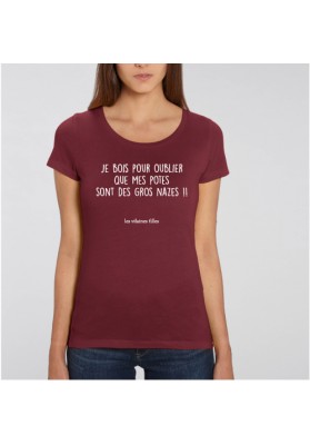 Tee-shirt Je bois pour oublier marque les vilaines filles humour