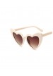 Lunettes de soleil coeur eighties beiges