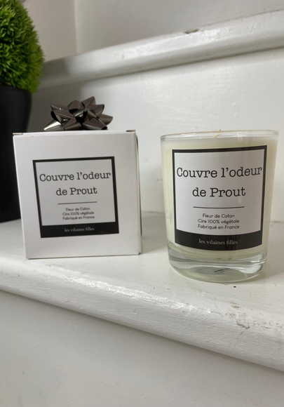 Bougie qui couvre l'odeur de prout parfum coton