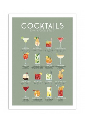 Affiche Cocktails 50X70