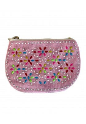 Porte monnaie vintage rose