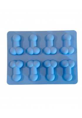 Moule petits zizis en silicone bleu pastel