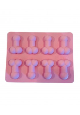 Moule petits zizis en silicone rose pastel